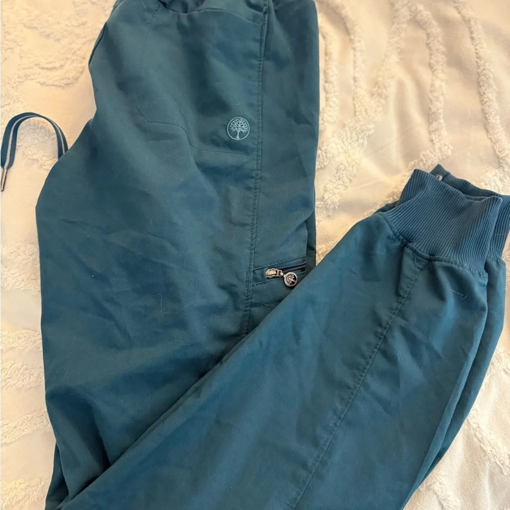WoMen's tel blue scrub Pants